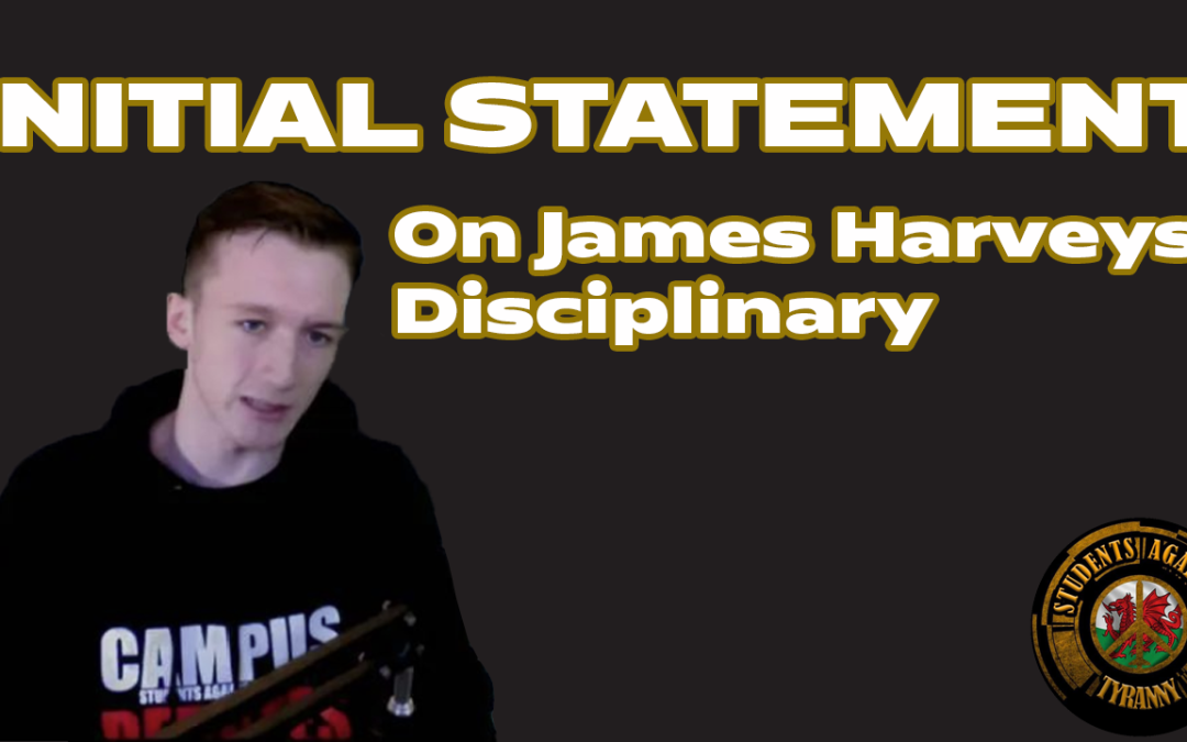 Initial Statement on James Harvey’s Disciplinary